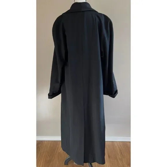Jones New York black double breasted wool trench coat. L/XL - Picture 2 of 9